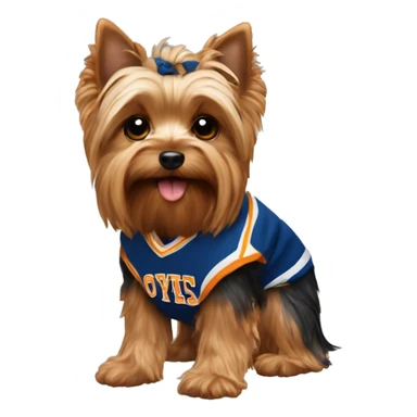 Yorkie in basketball uniform  sticker