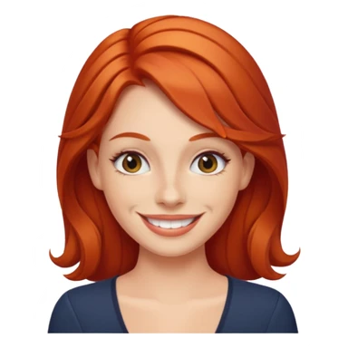 cruise emoji with a red headed woman sticker