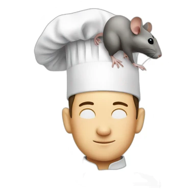 rat on chefs head sticker