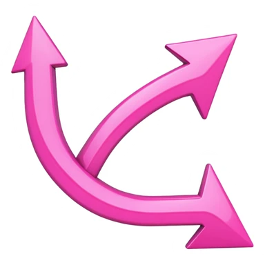 Pink curved arrow sticker