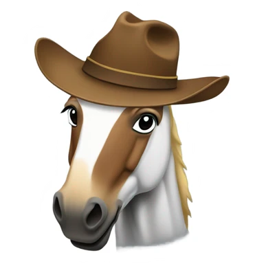 horse with cowboy hat sticker