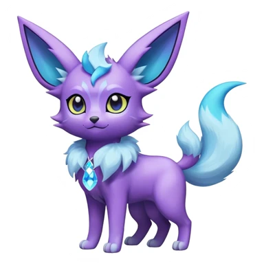 Fluffy celestial Glaceon-Espeon-Umbreon-hybrid, full body sticker