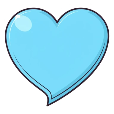 Light blue heart sparkling  sticker