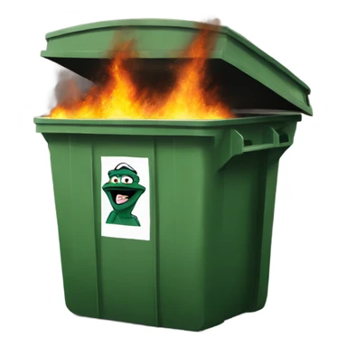 Oscar the grouch dumpster fire  sticker