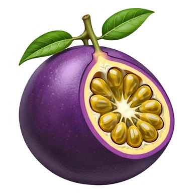 A passion fruit sticker