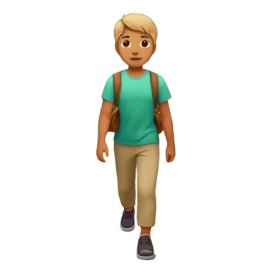 someone walking IN THE GARDEN on a path with flower and plants around him(keep the background) sticker
