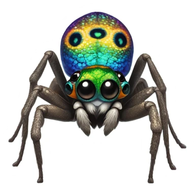 Realistic peacock spider sticker