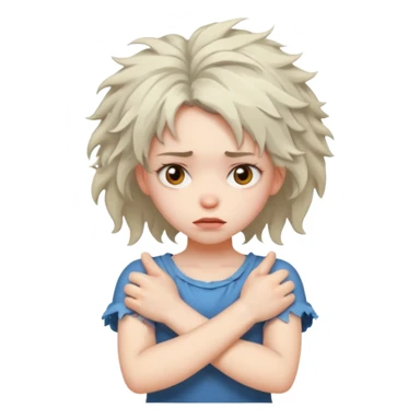 Mad girl with crossed arms  sticker