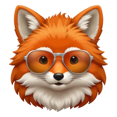 fox with sunglasses sticker
