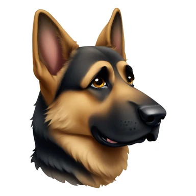 Frowning German shepherd  sticker