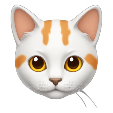 Cat naranja con blanco sticker