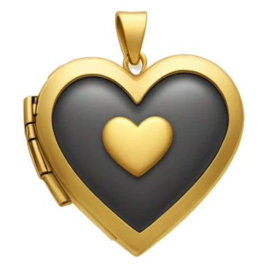 Gold heart locket sticker
