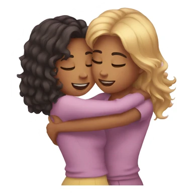 Sister hug sticker