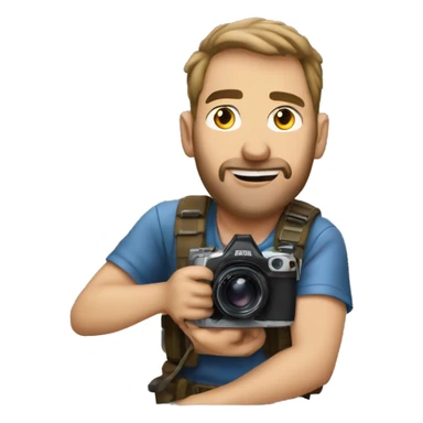 I need an brutal cameraman movie crew guy with a camera sticker