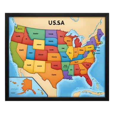 state of usa sticker