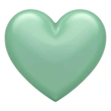 Pastel green heart sticker