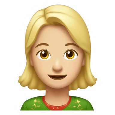 Pareja navideña (chico rubio y chica rubia) sticker