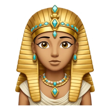 Mummy Pharaoh: Bandaged body with golden headdress and jeweled amulet.
 sticker