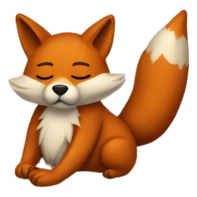 fox in bed having flu sticker