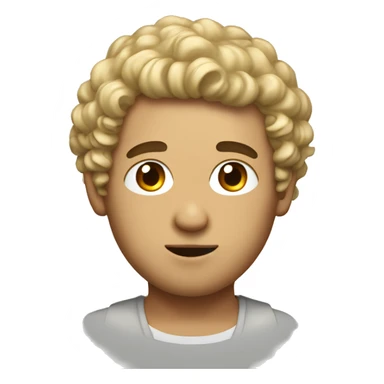 Me a white male with dirty blonde curly hair drink boba sticker