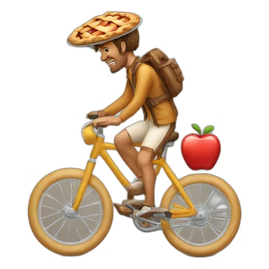 apple pie on a bike sticker