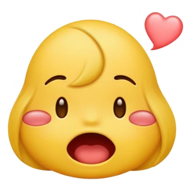 yelow emoji blushing and flustered while biting lips sticker