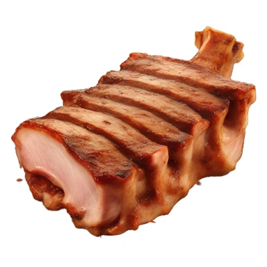 pork rib on a grill sticker