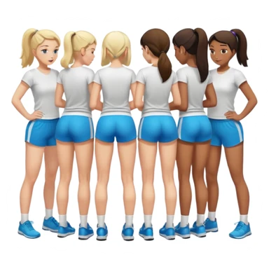 Naked women bending over sticker