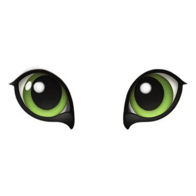 Green eyed Calico cat with black nose sticker