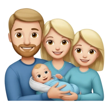 Husband wife and baby sticker