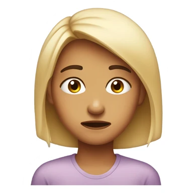 Emoji where the girl was upset by the guy's answer sticker