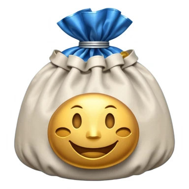 money bag on top of blue coins sticker