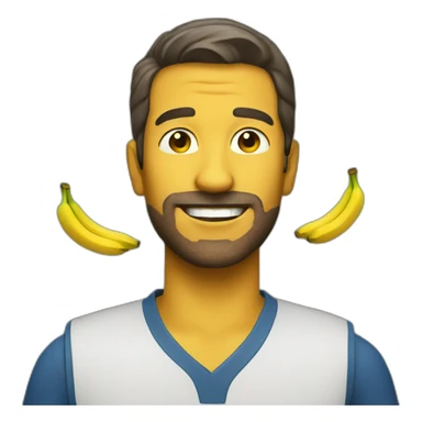 Man with 2 bananas sticker