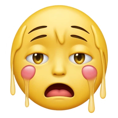 make me an emoji of an emoji crying with its mouth opened \ sticker