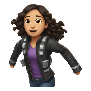 jenna ortega flying with jet pack sticker