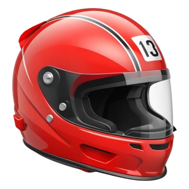 Formula racer helmet red sticker