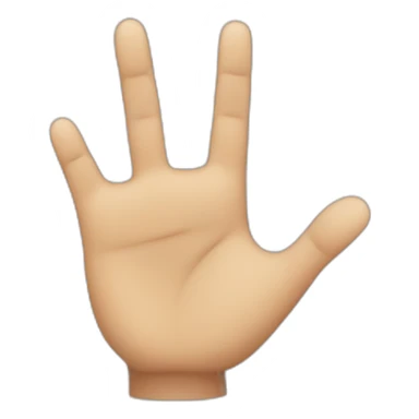 Hand withthree fingers up sticker