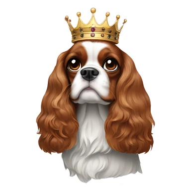 King Charles spaniel with queen fingerprint mark on the head  sticker