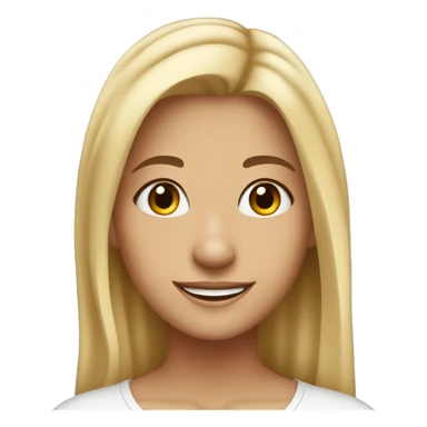 Dirty blonde girl with brown eyes pretty smiling sticker