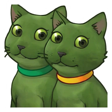 Kitten and cat sticker