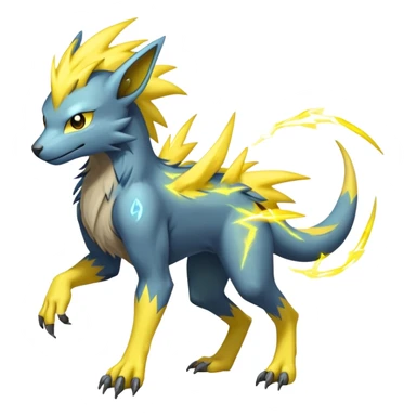 Manectric-Lucio-Draco-Fakémon-hybrid-creature (full body), 4 legs sticker