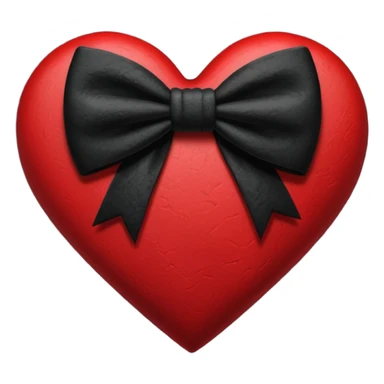 emo heart with a black bow sticker