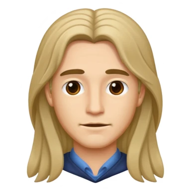 Un hombre con pelo de mujer sticker