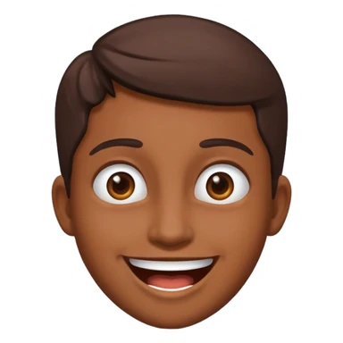 black brown joy face sticker