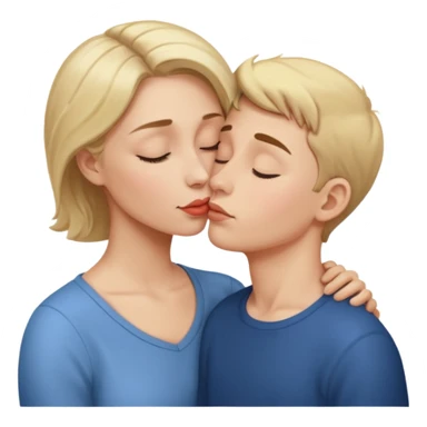 Mulher beijando testa do filho  sticker