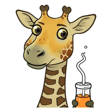 Giraff smoking a bong sticker