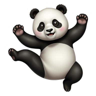 Panda Jumping up and down sticker
