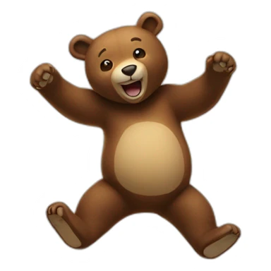 backflip bear sticker