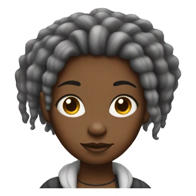 black girl with dreadlocks  sticker
