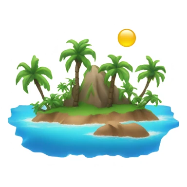 Add island backdrop or palm trees sticker